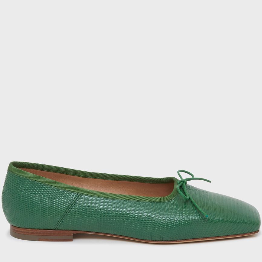 Women's Mansur Gavriel Square Toe Ballerina Ballet Flats Green | AU 6145HB